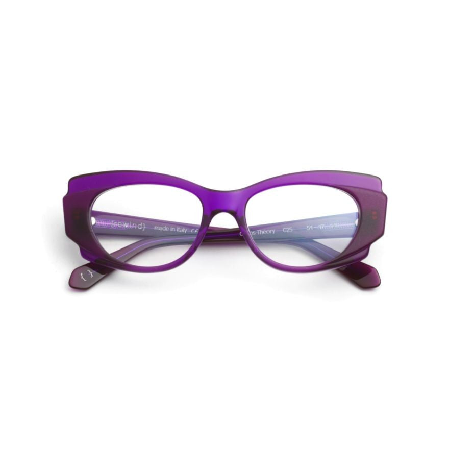 Rewind Chaos Theory Bold Cat-Eye Glasses With Thick Acetate Frame