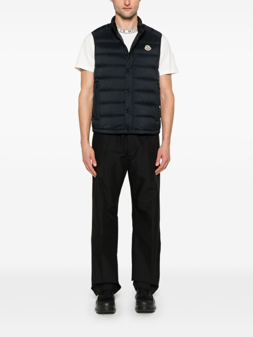 Moncler White T-Shirt With Ribbed Neckline
