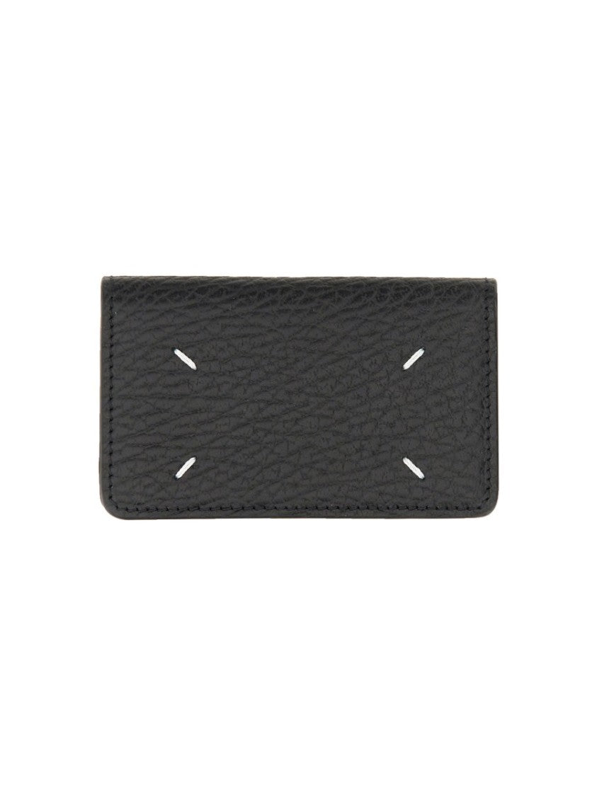 Maison Margiela Textured Leather Distinctive Stitching Card Holder