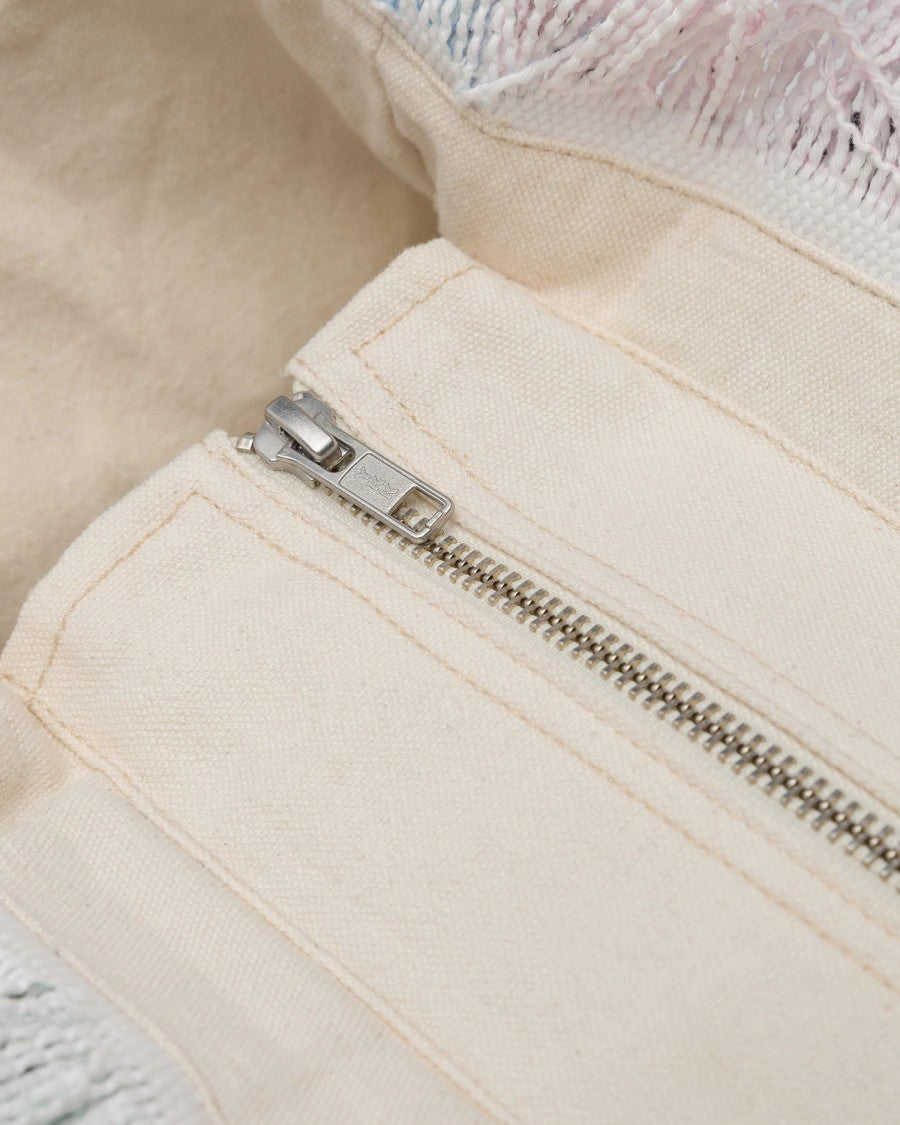 Mc2 Saint Barth Patchwork Tote Bag With Frayed Edges