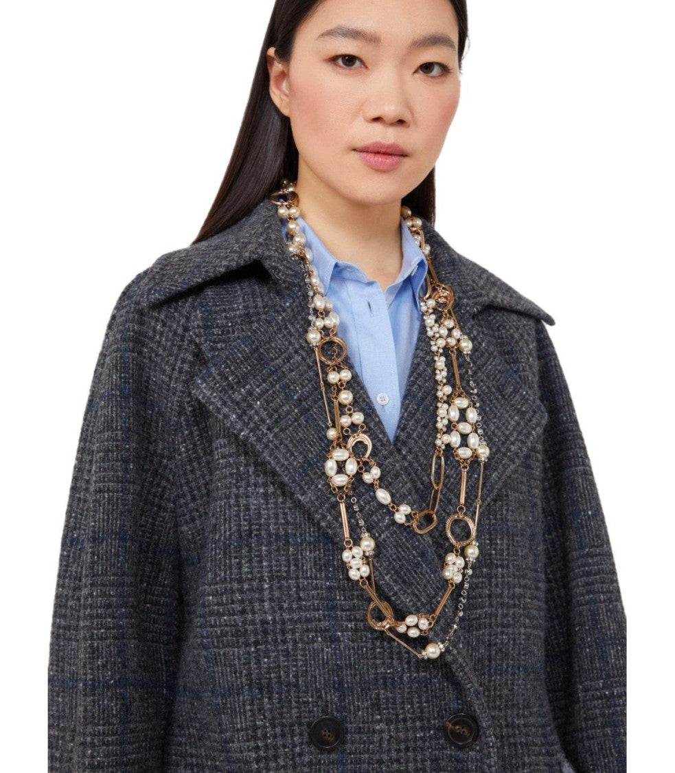 Max Mara Jabot White Necklace