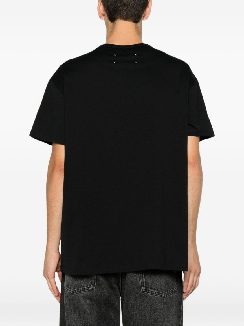 Maison Margiela White Short-Sleeve Upside-Down Logo T-Shirt