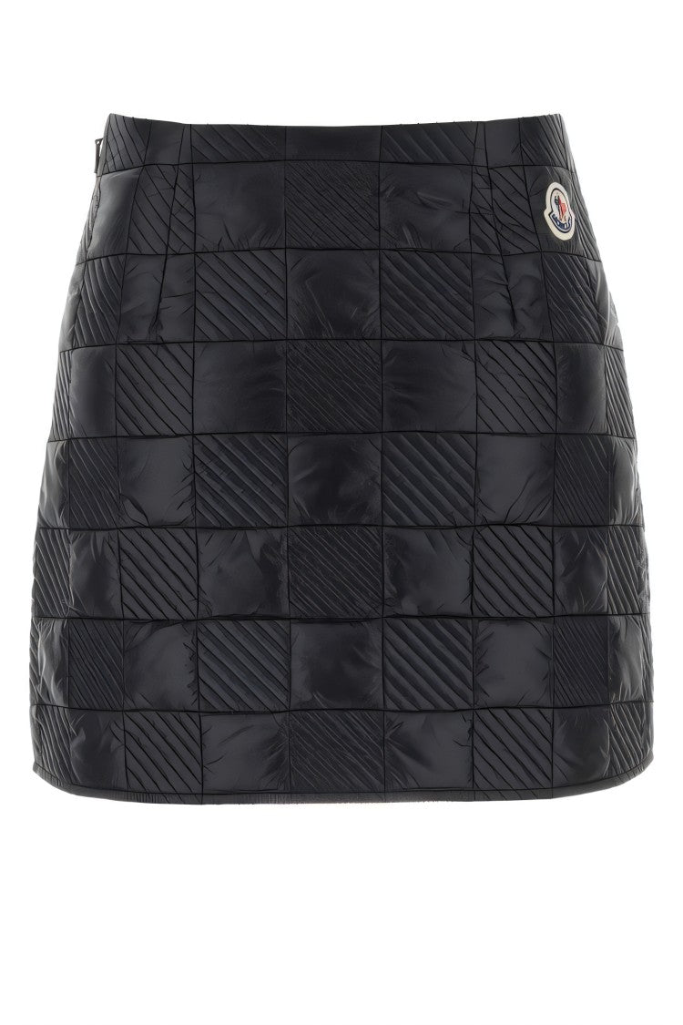 Moncler Quilted Miniskirt With Checkered Design