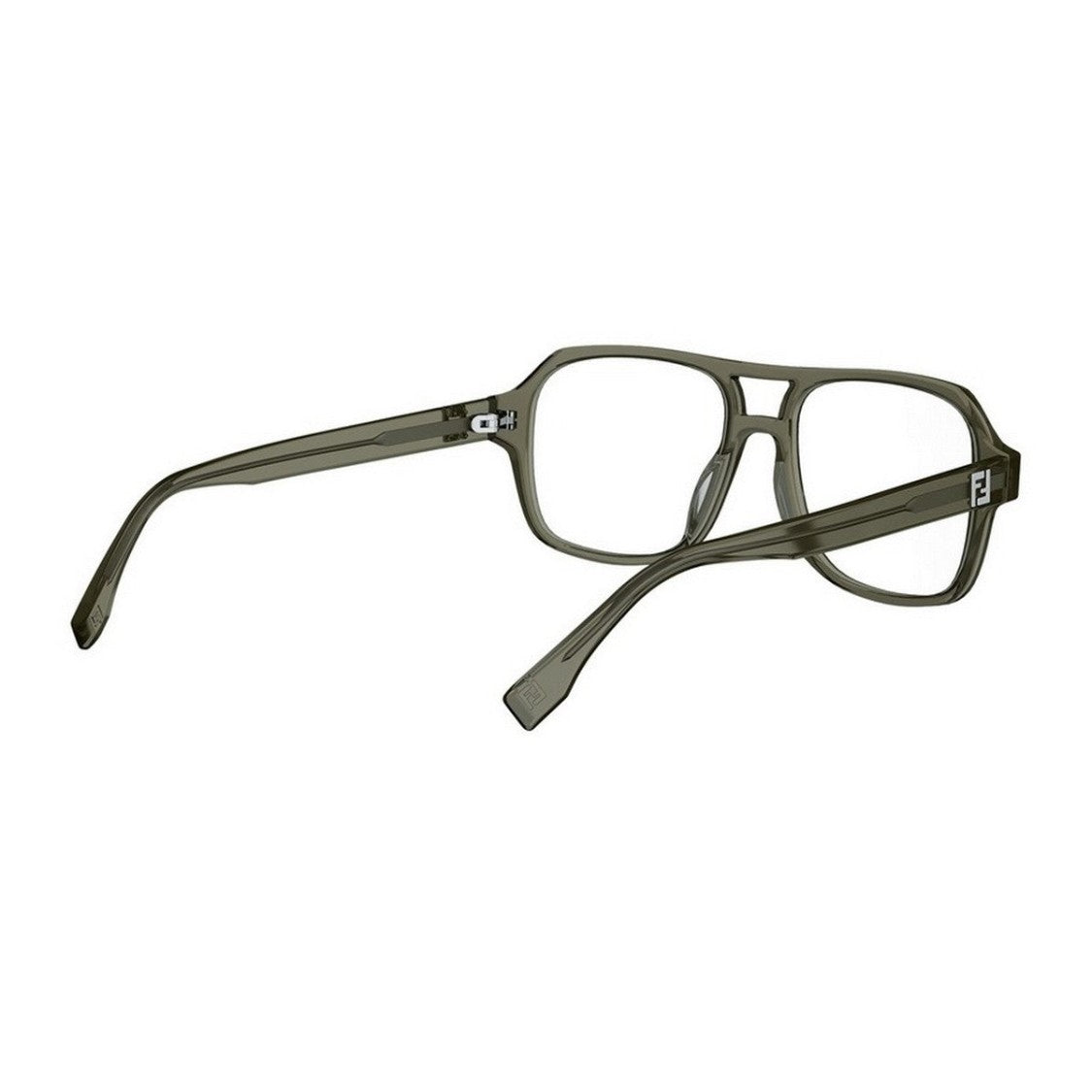 Fendi Green Fe50131i Ff Squared Acetate Aviator Sunglasses