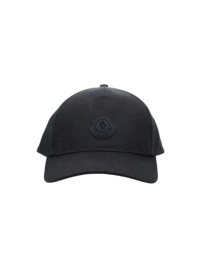 Moncler Black Classic Six-Panel Cotton Baseball Cap
