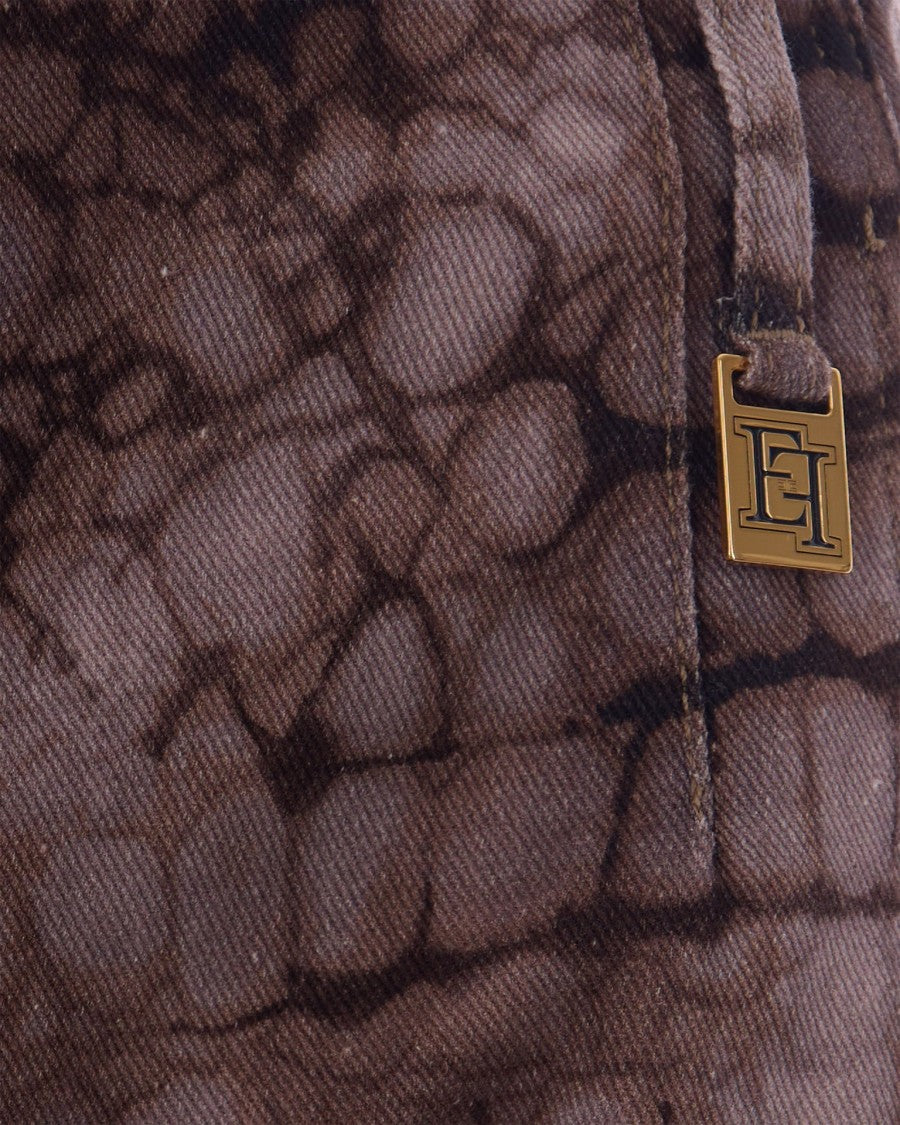 Elisabetta Franchi Drill Alligator Jeans