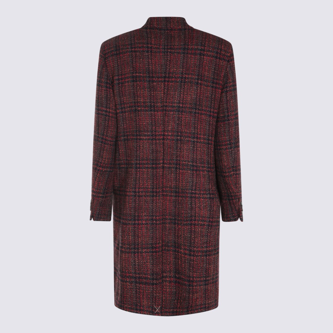 Etro Tailored Long Plaid Coat With Notched Lapel