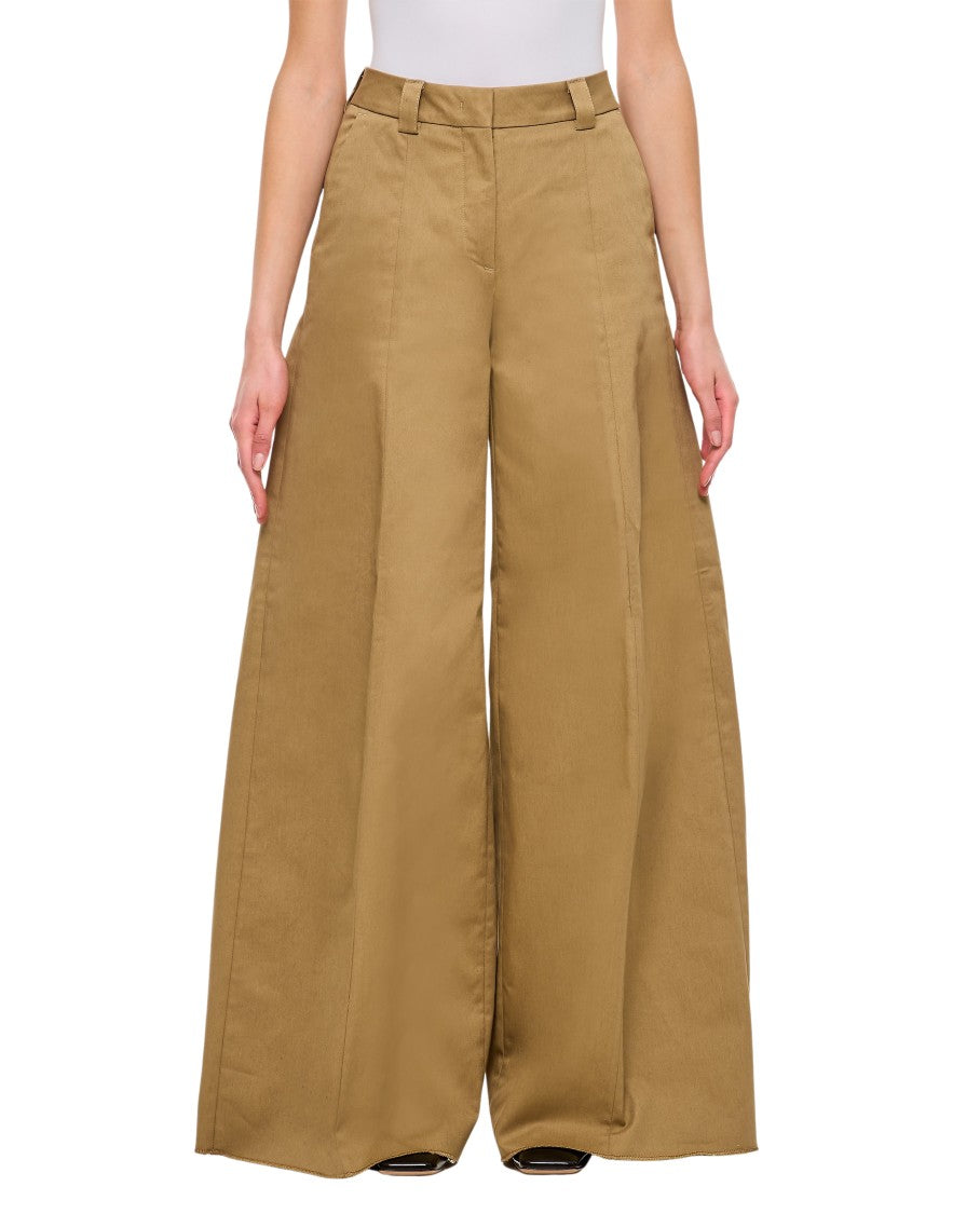 The Latest Brown High-Waisted Wide Trousers With Gusset Pockets