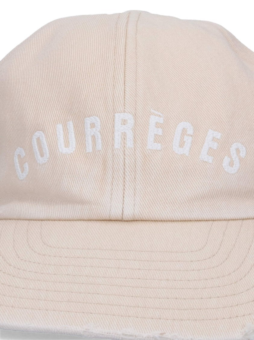 Courrèges Logo Baseball Cap – Beige