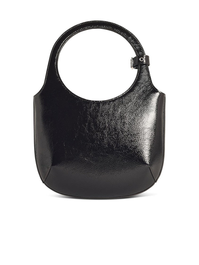 Courrèges 'Holy Naplack' Black Leather Bag