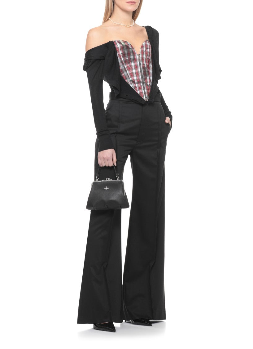 Vivienne Westwood Black Wide Leg Virgin Wool Pants