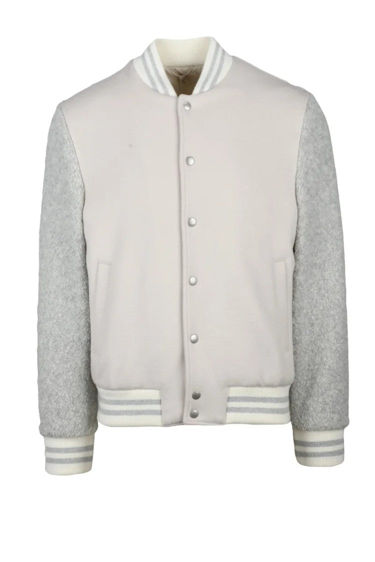 Eleventy Wool & Cashmere College Coat - Grey/Beige
