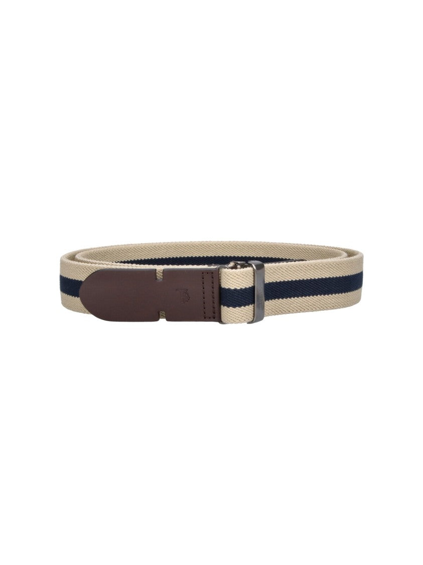Tod's Canvas Greca Leather Belt