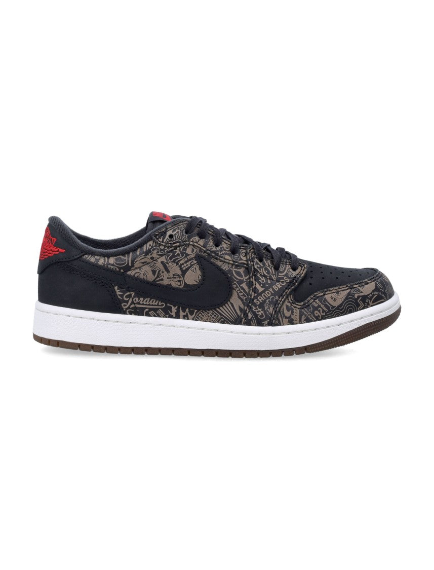 Nike Black Air Jordan 1 Low Og Laser Leather Sneakers
