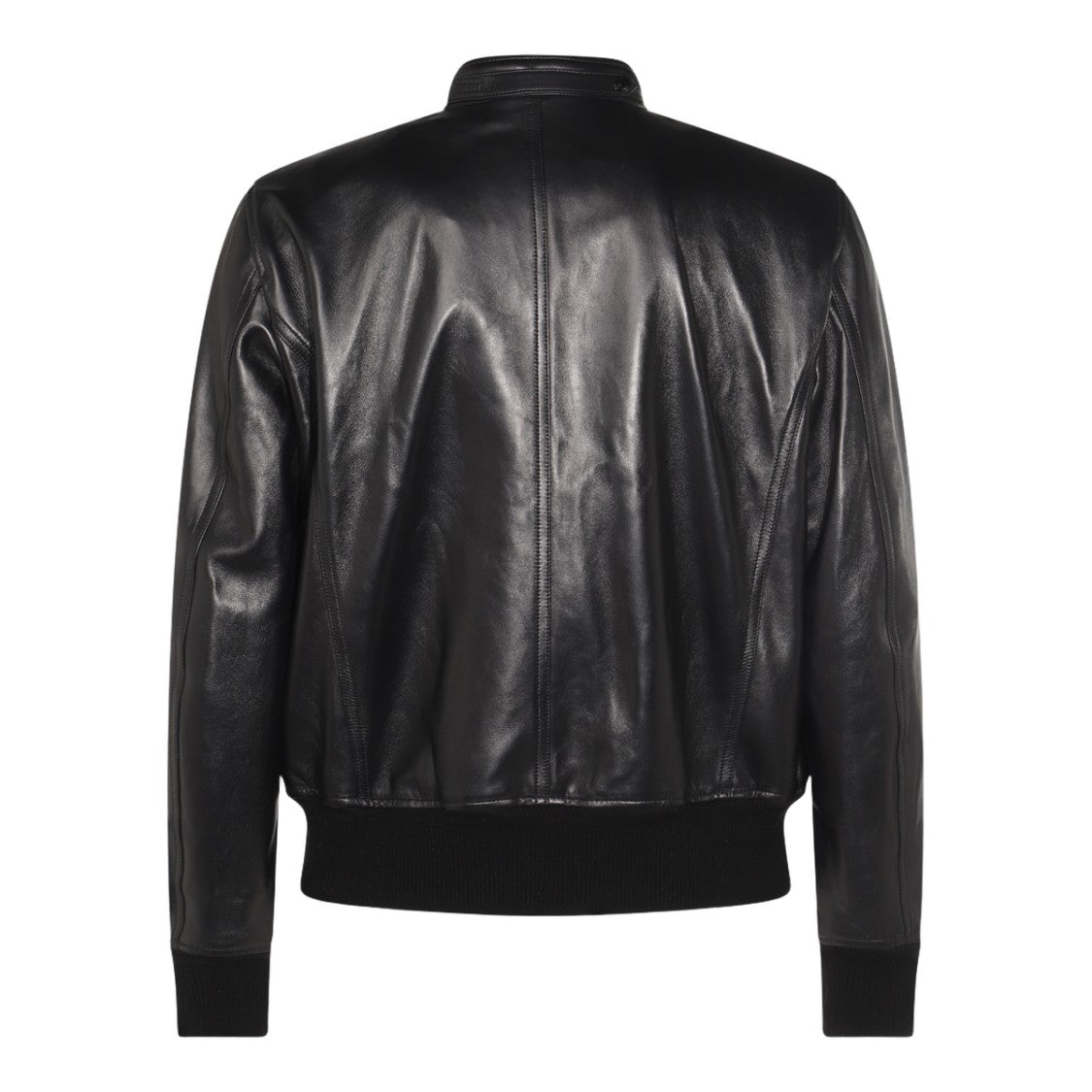 Tom Ford Sleek Leather Jacket With High Collar