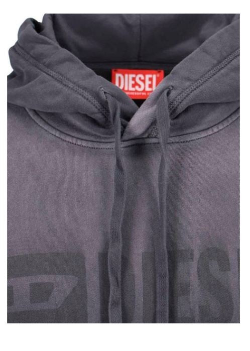 Diesel Hooded Sweatshirt With Brushed Texture And Bold Logo