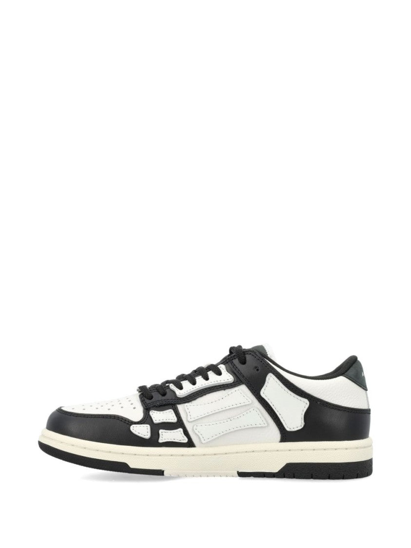 Amiri Smooth Grain Leather Low-Top Sneakers With Color-Block Design