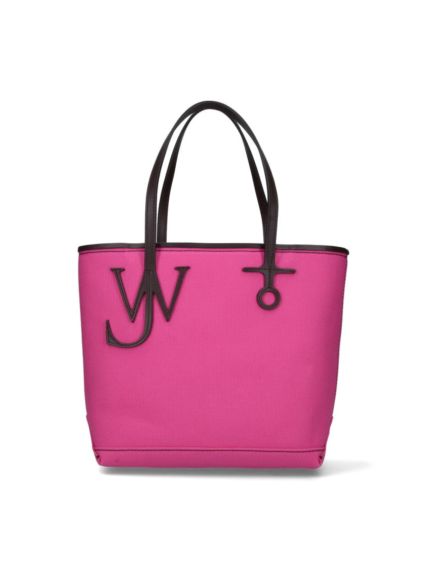 J. W. Anderson Pink Anchor Structured Canvas Logo Tote