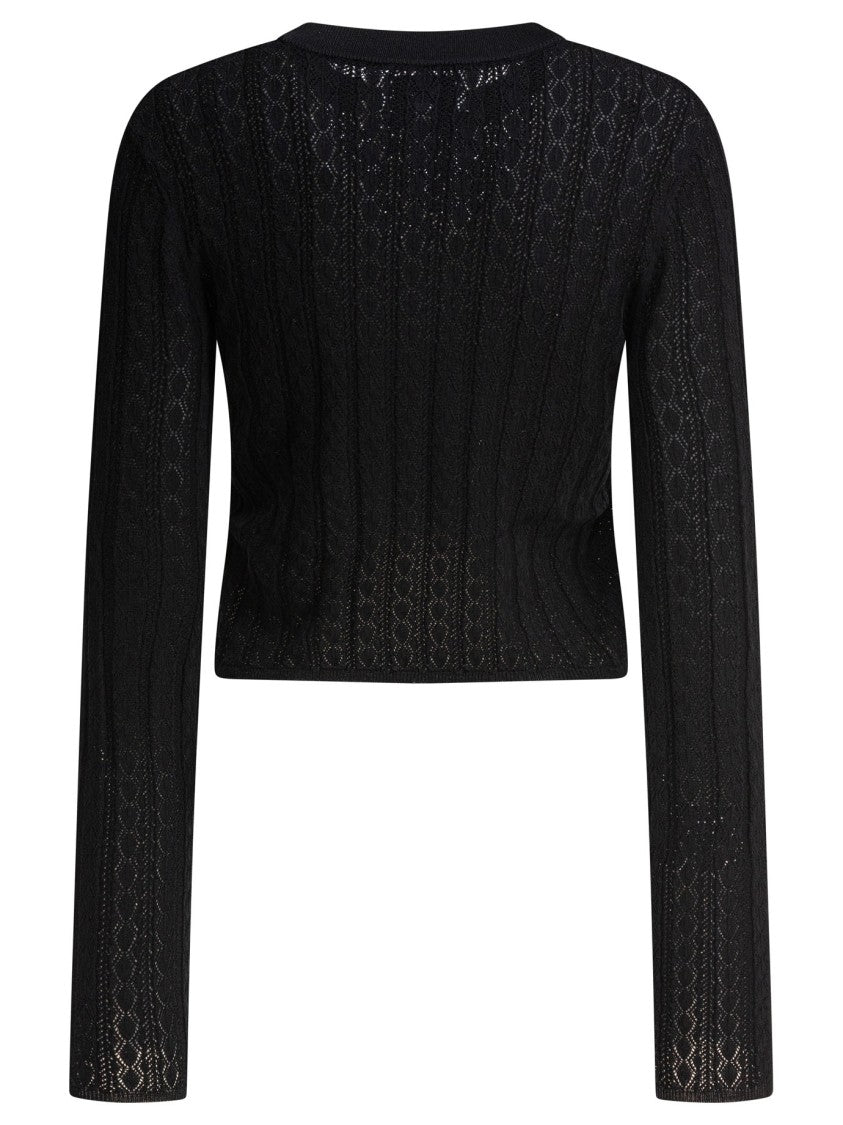 Loulou Studio Cable Knit Sweater In Soft Black Blend