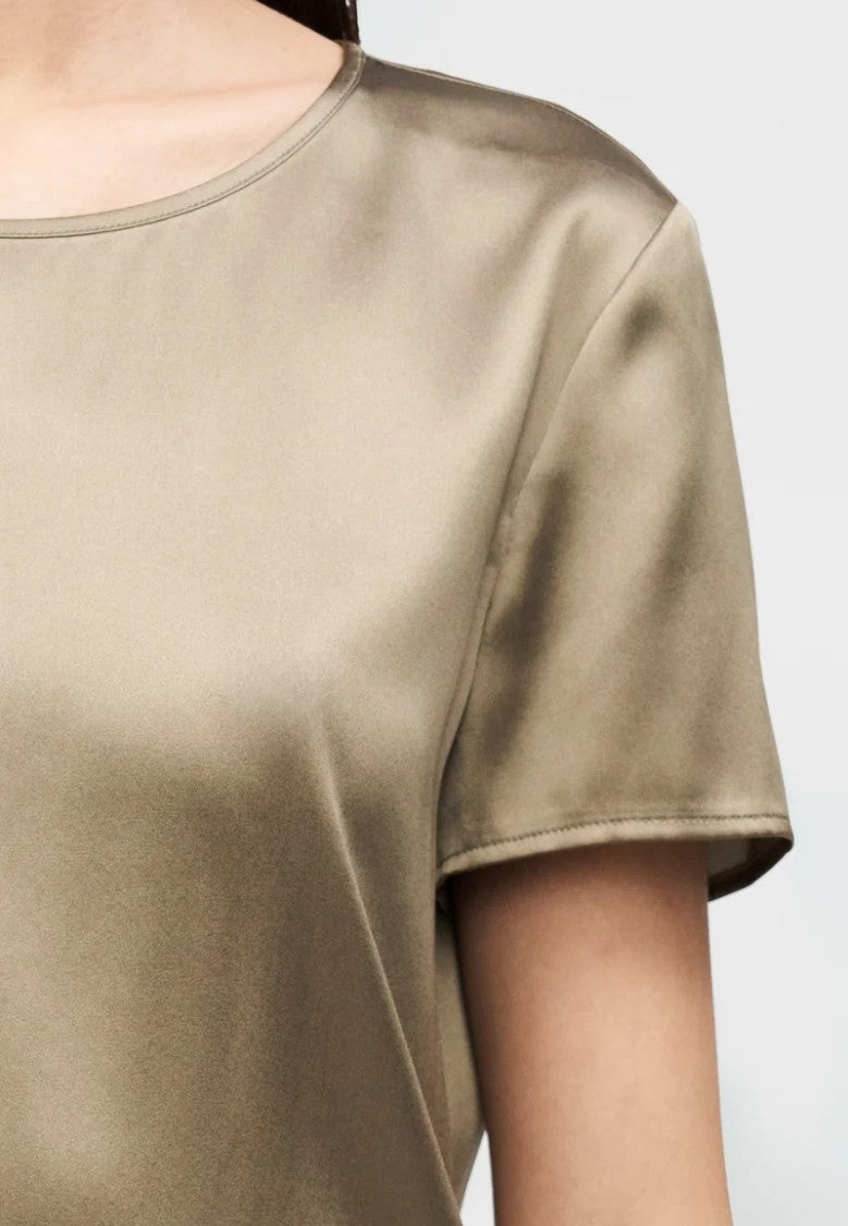Max Mara Gray Green Silk Blend Shirt