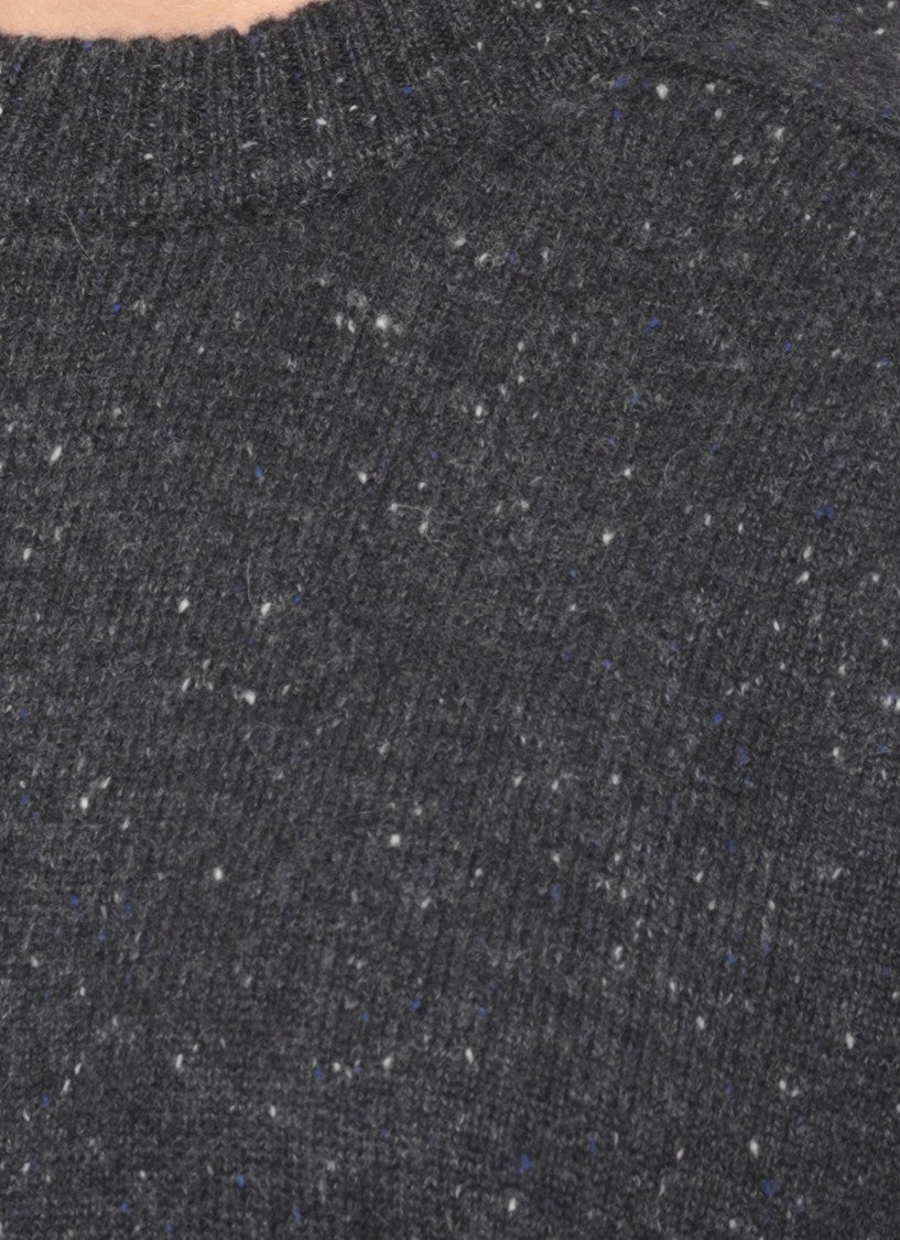 Loulou De Saison Dark Grey Speckled Detail Cashmere Sweater