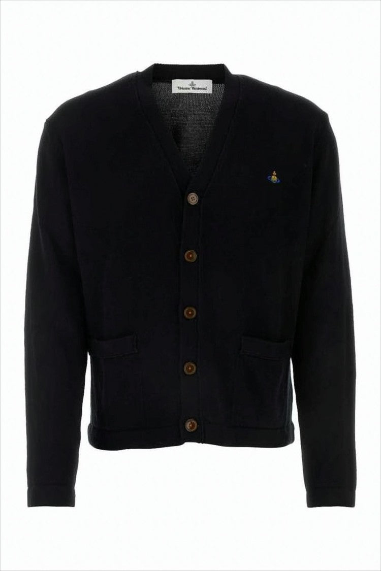 Vivienne Westwood Classic Black Cardigan With Cashmere Blend
