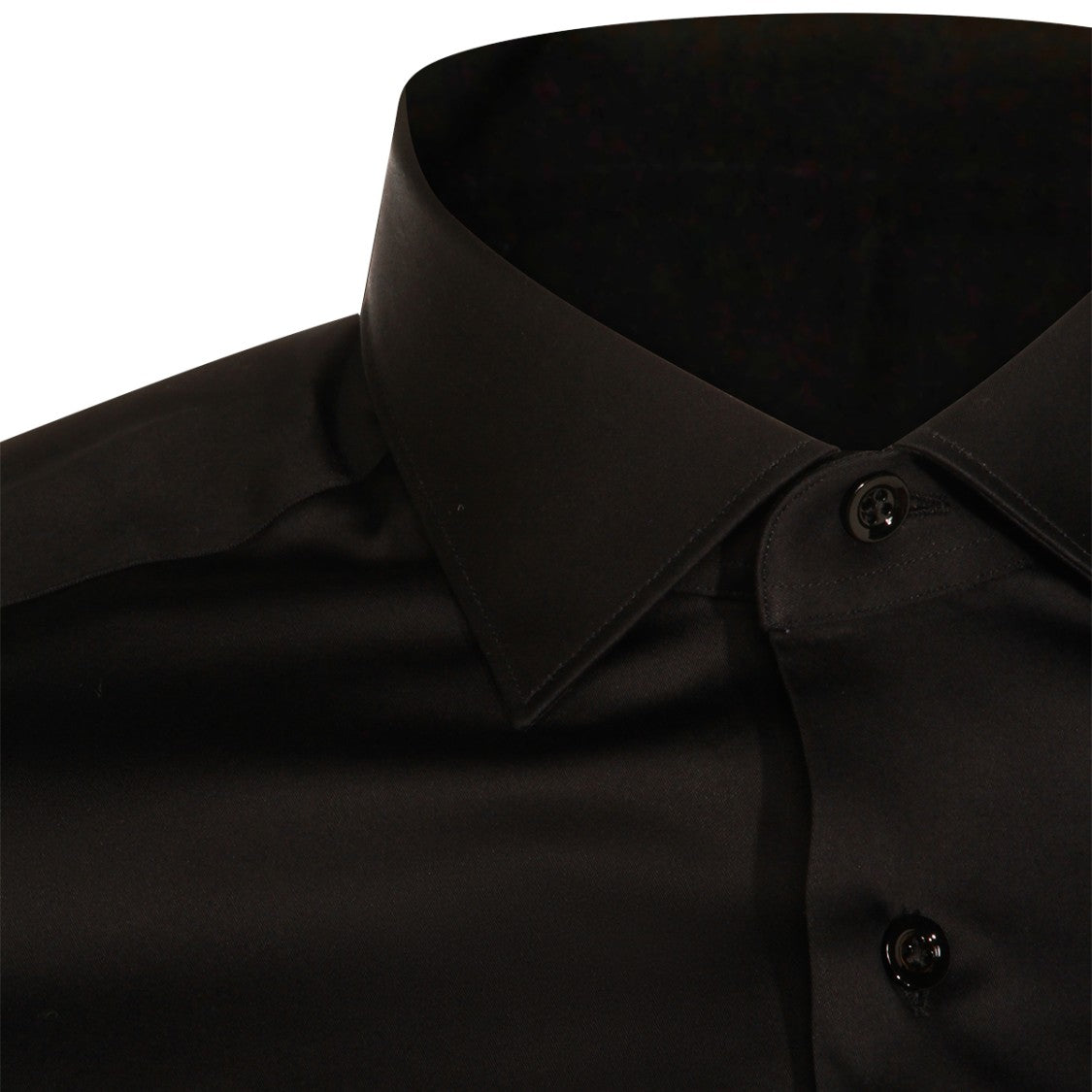 Mazzarelli Long-Sleeve Pointed Collar Shirt With Button-Down Front