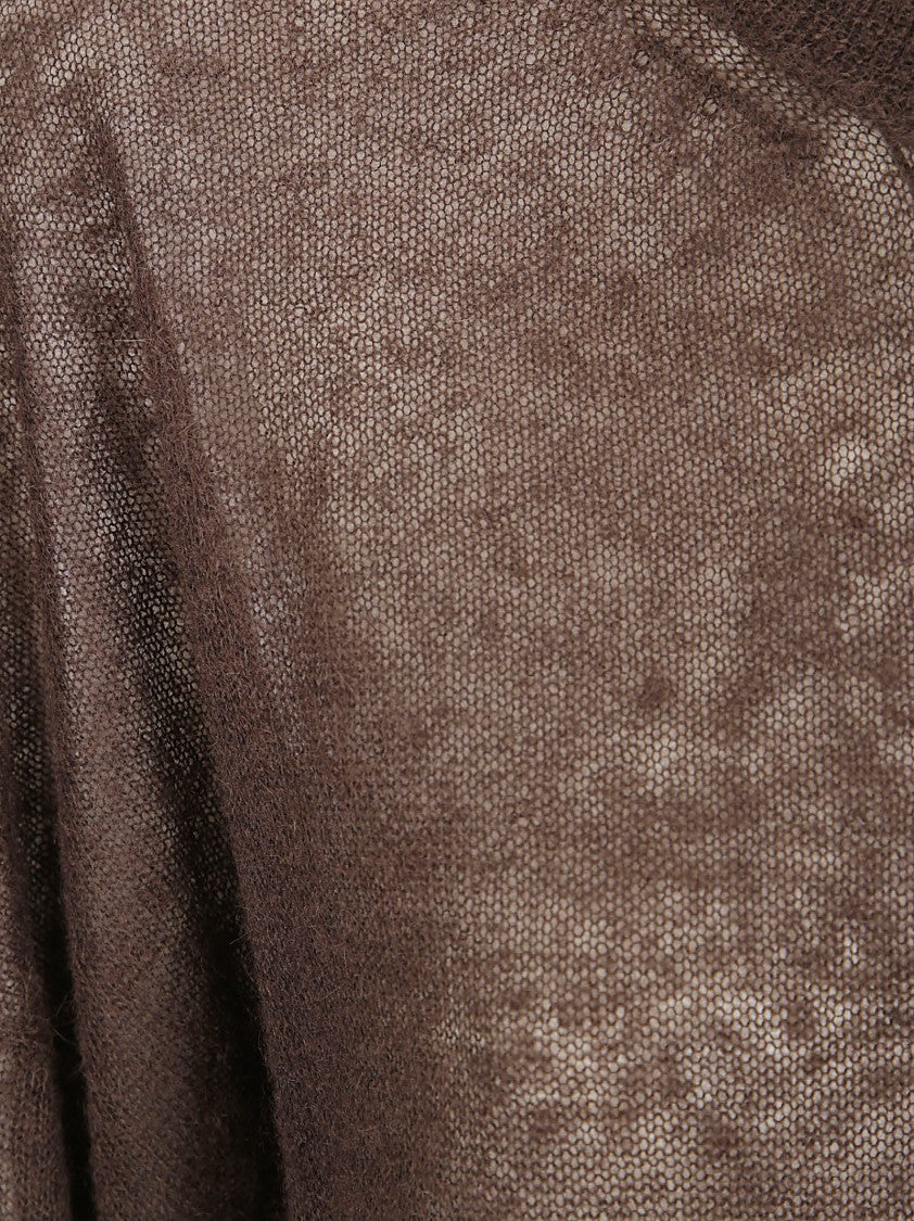 Haikure Fine Knit Long-Sleeve Crewneck Sweater