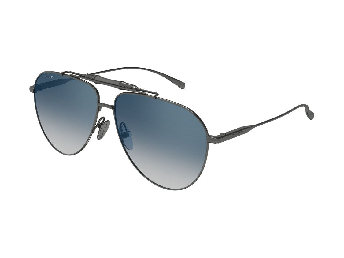 Gucci Blue Gg2064s Gradient Double Bridge Aviator Sunglasses