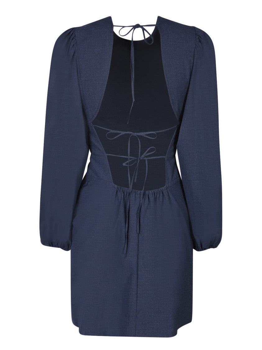 Ganni Stylish Blue Stretch Dress