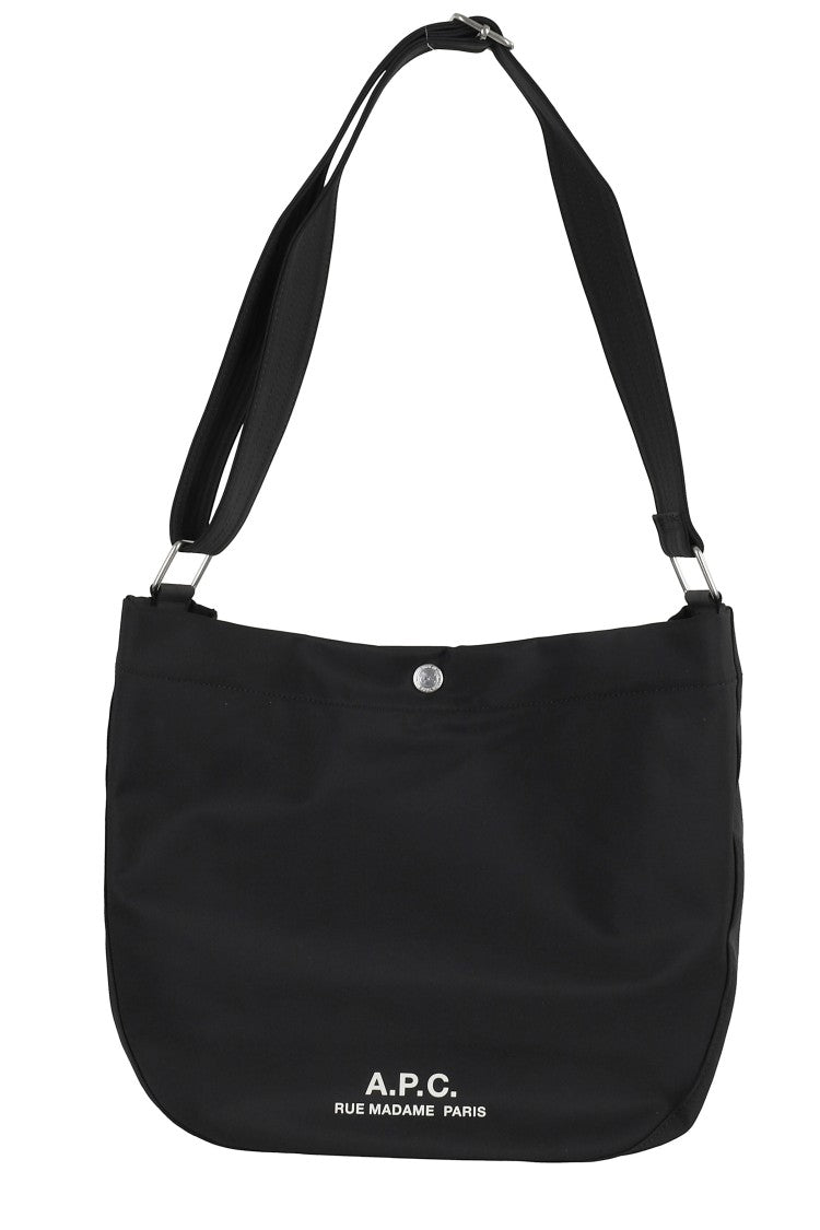 A.P.C. Minimalist Black Besace Journal Shoulder Bag