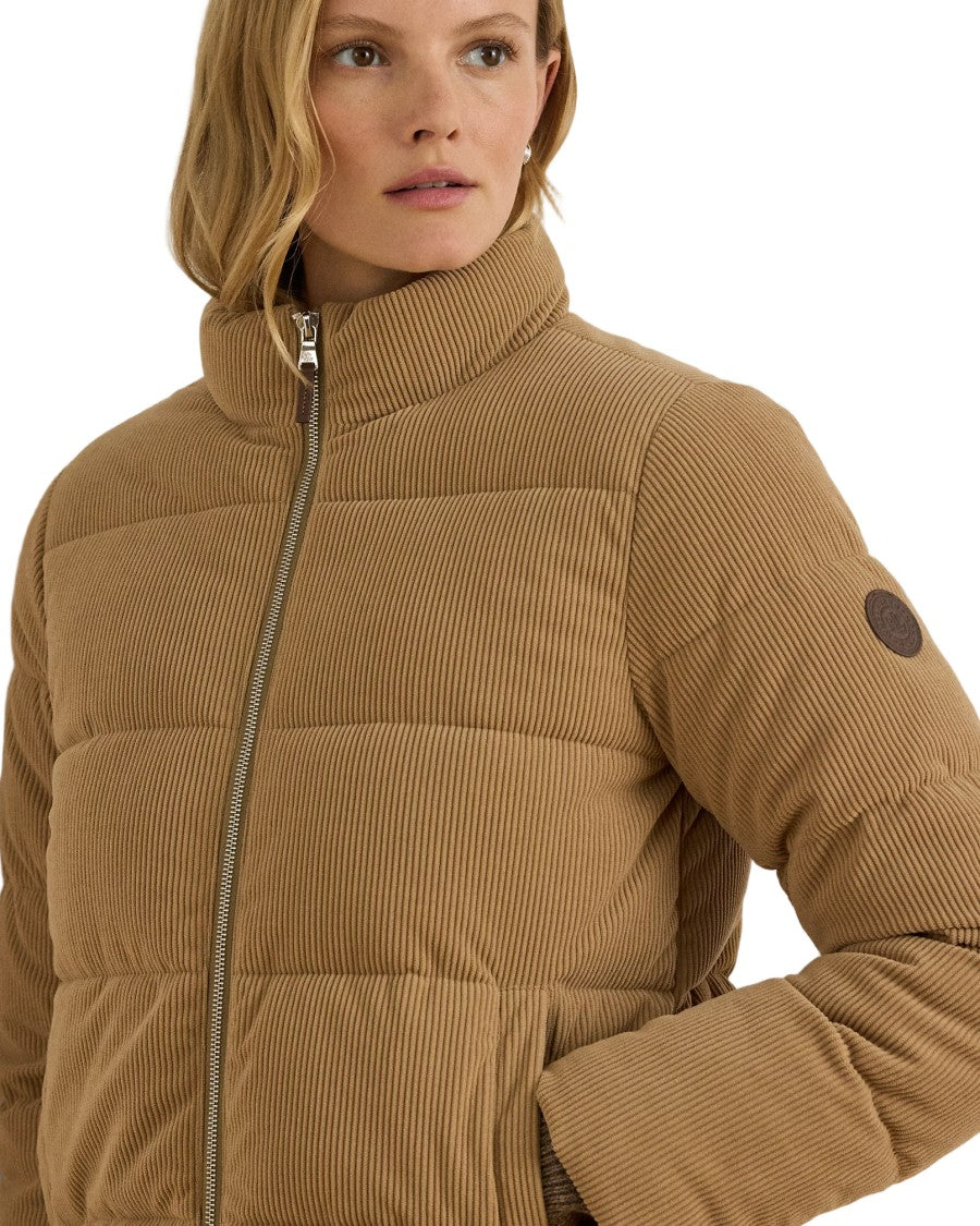 Lauren Ralph Lauren Corduroy-Textured Insulated Puffer Coat