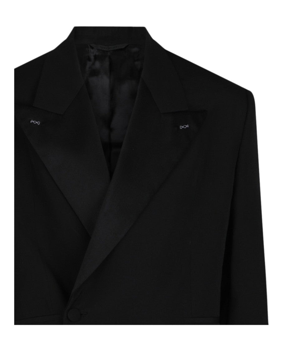 Givenchy Oversized Wool Blazer With Satin Lapels