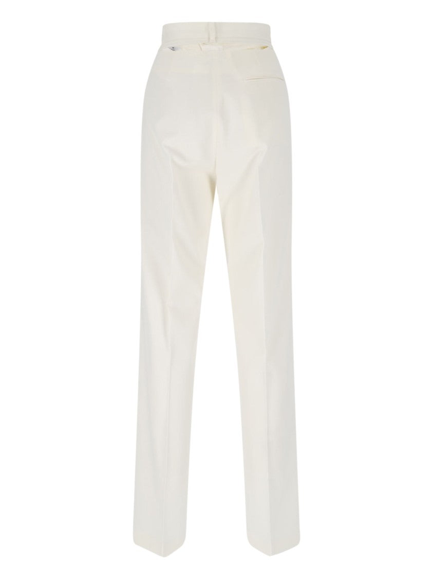 Mm6 By Maison Margiela Straight Trousers – White