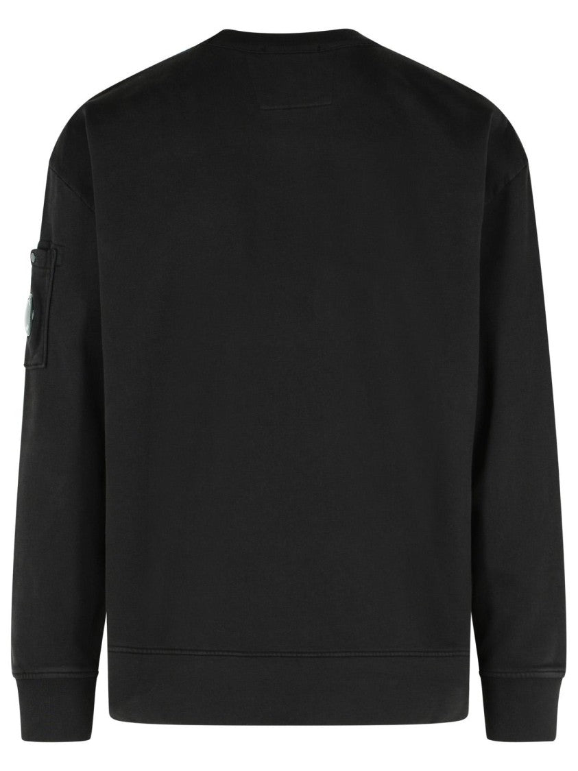 C.P. Company Emerized' Black Cotton Sweatshirt