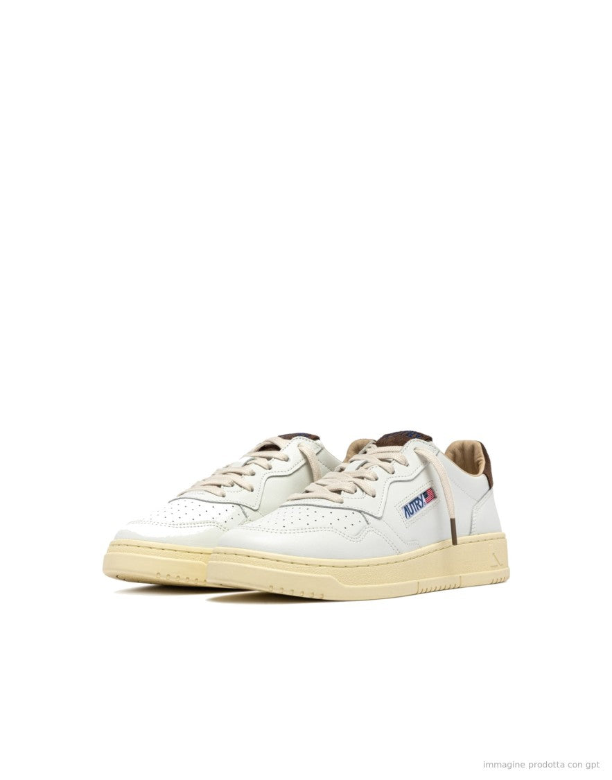 Autry White Leather Suede Medalist Sneakers