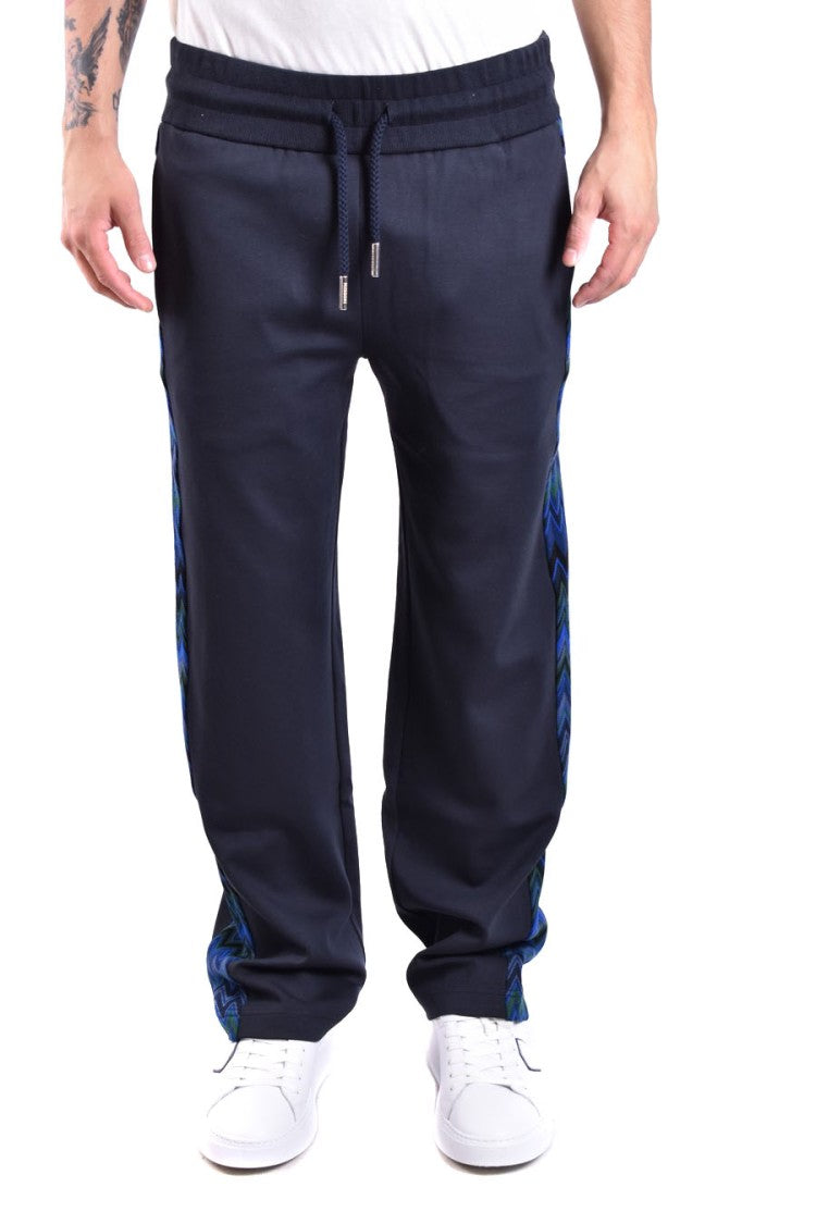 Missoni Sky Blue Trousers With Zigzag Pattern