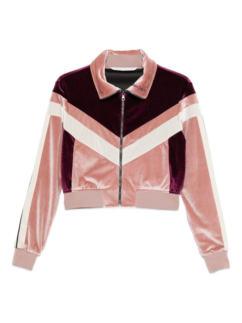 Palm Angels Cropped Velvet Jacket