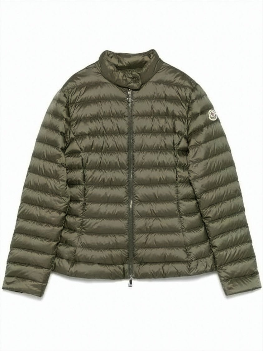 Moncler Quilted Down Jacket With Fitted Silhouette And High Collar