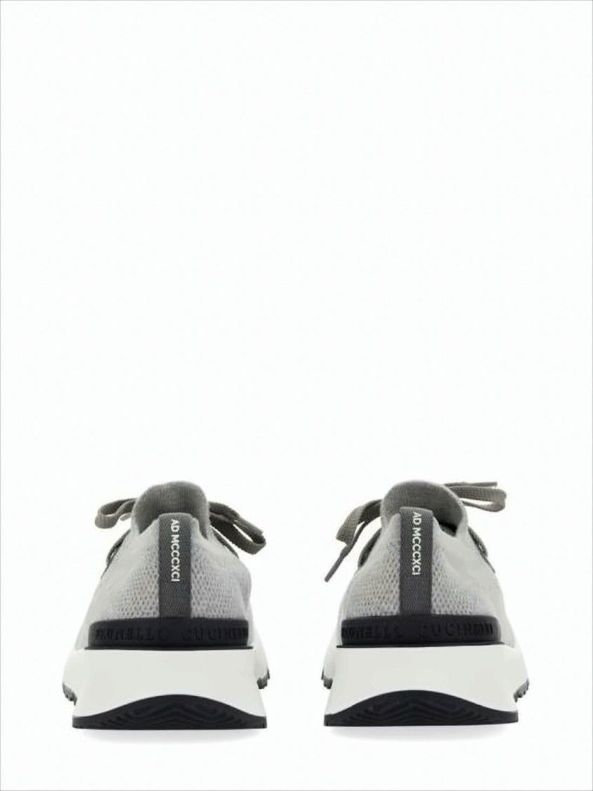 Brunello Cucinelli Knitted Cotton Low-Top Sneakers