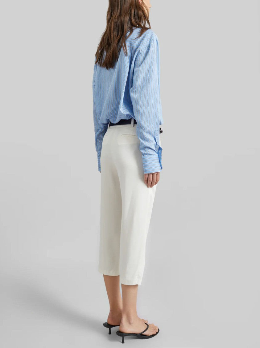 The Frankie Shop Ivory Lior Viscose Capri Pants