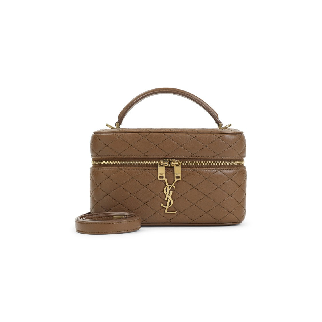 Saint Laurent Fox Brown Lambskin Vanity Gaby Mini Bag