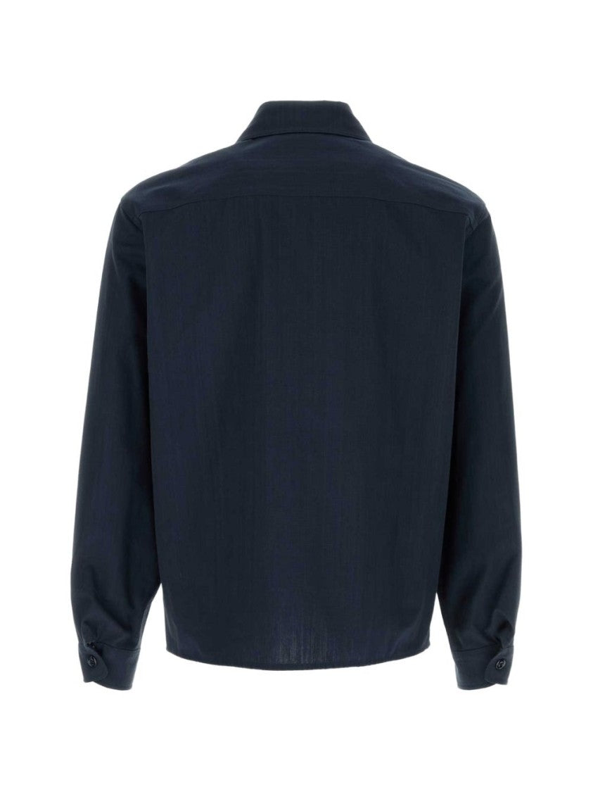 Kenzo Dark Navy Classic Collar Casual Shirt