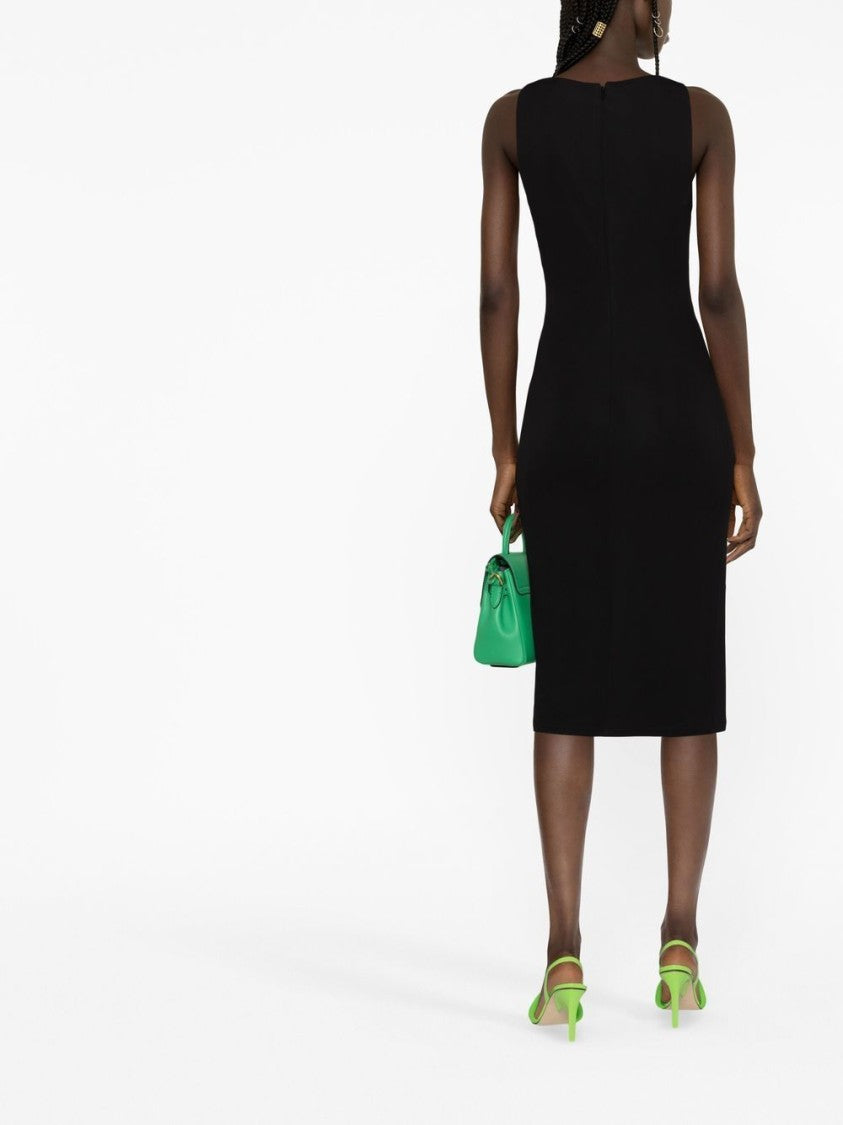 Versace Medusa Cowl-Neck Midi Dress