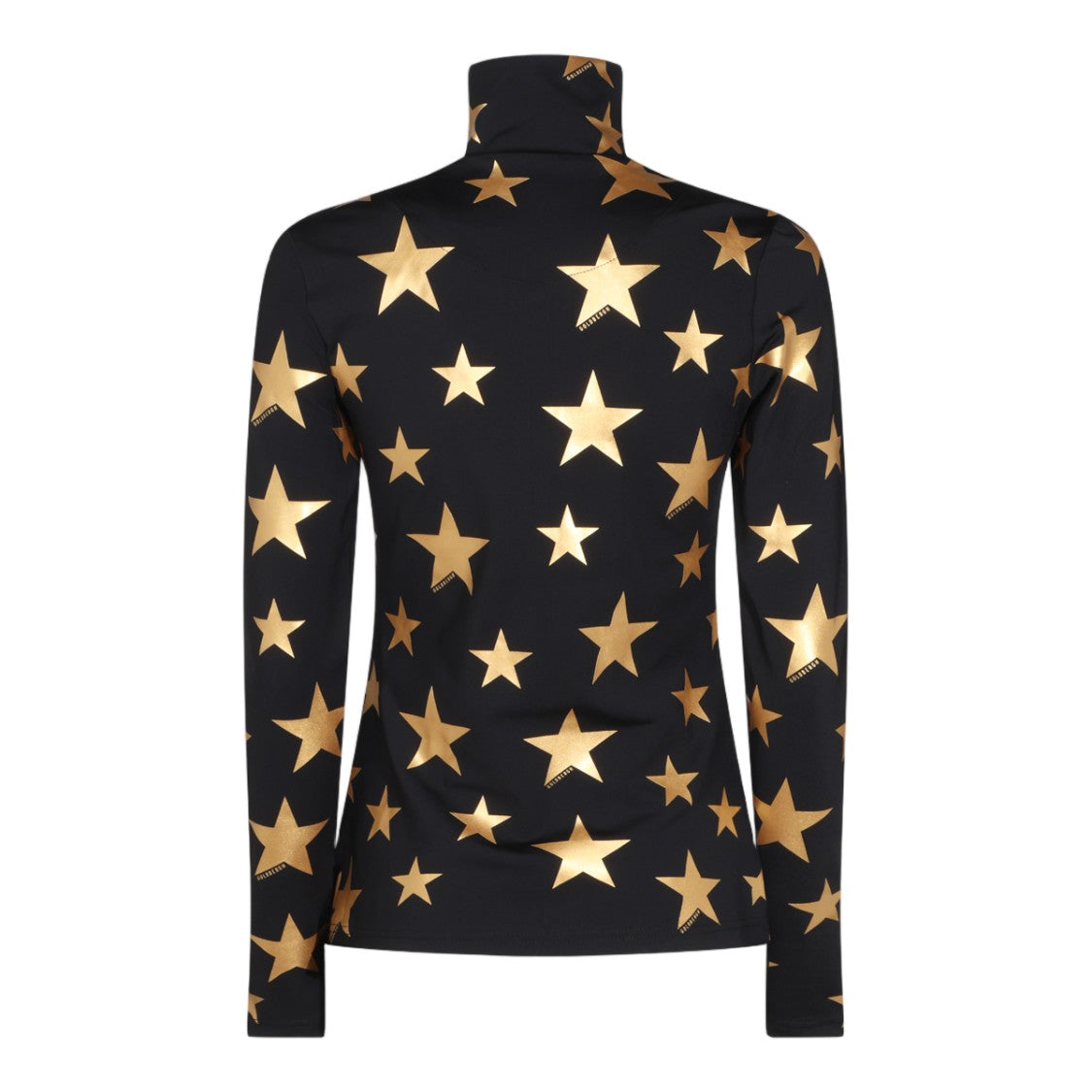 Goldbergh Black Metallic Gold Star Fitted Top