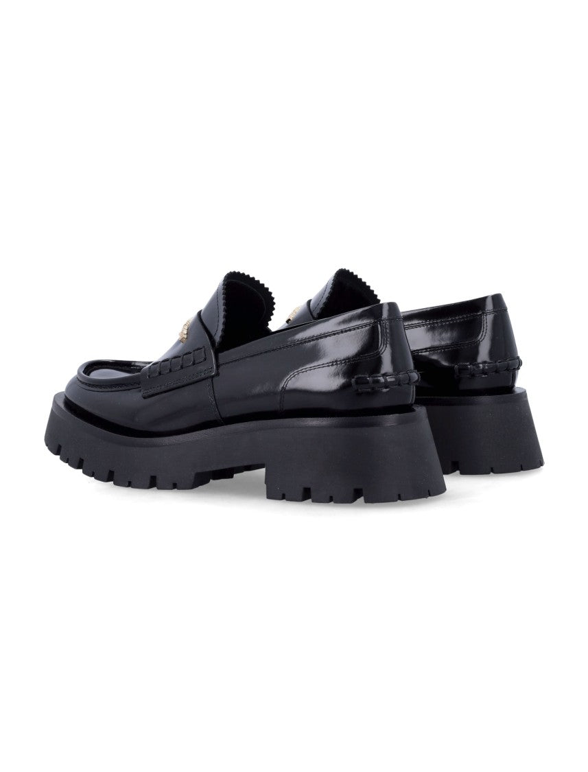 Alexander Wang Carter Mid-Heel Leather Loafers