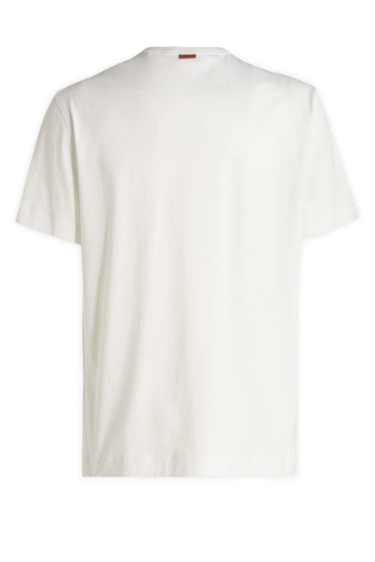 Zegna Classic White T-Shirt With Subtle Logo