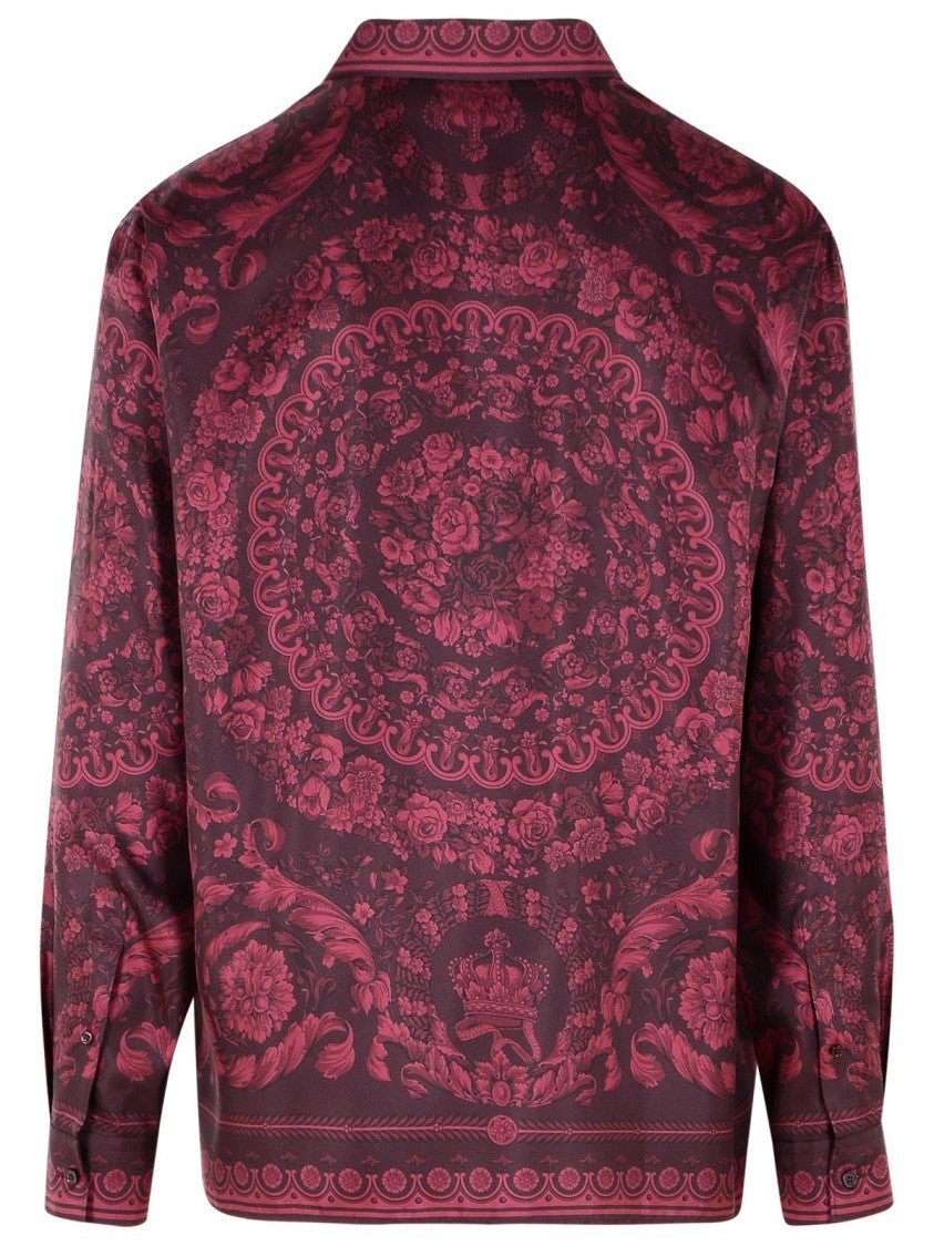 Versace Burgundy Silk Shirt