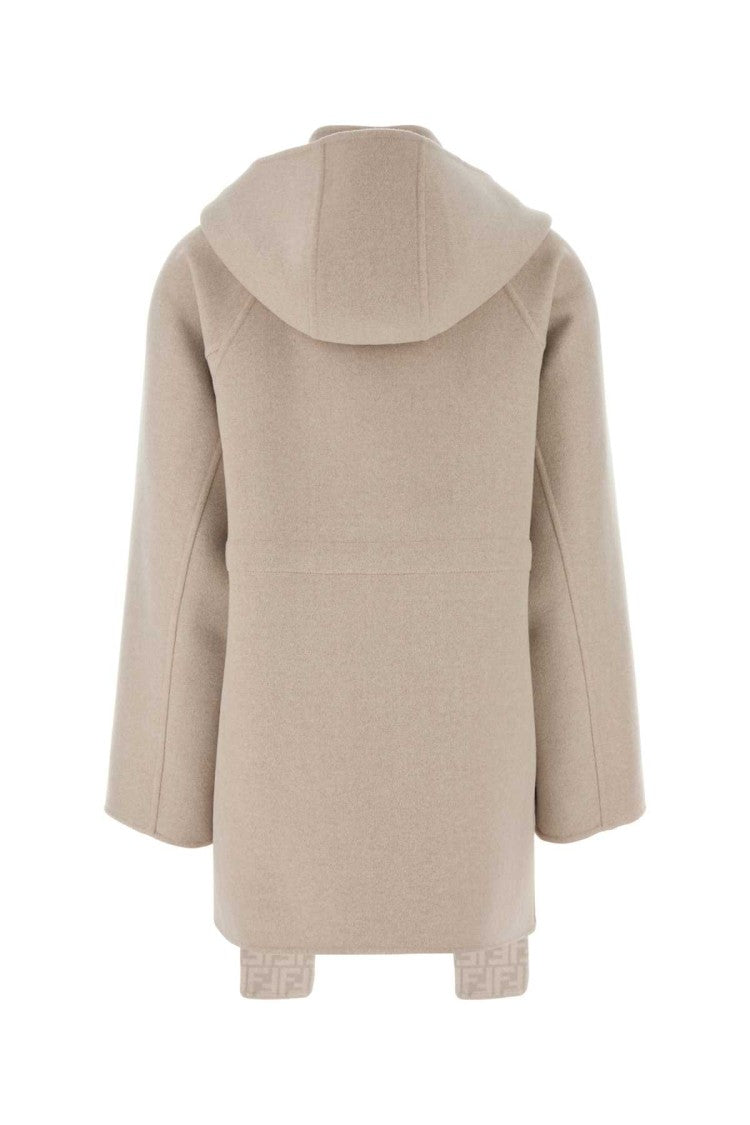 Fendi Sand Wool Blend Parka