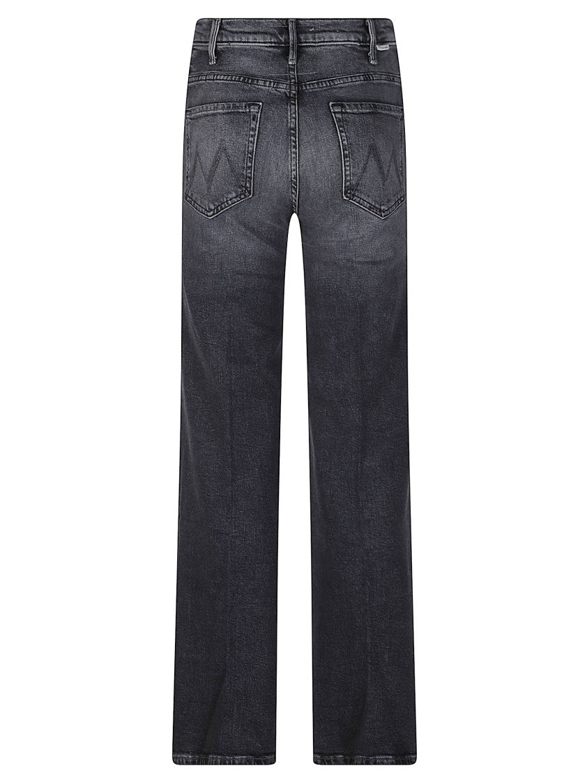Mother The Hustler Roller Sneak Textured Straight-Leg Jeans